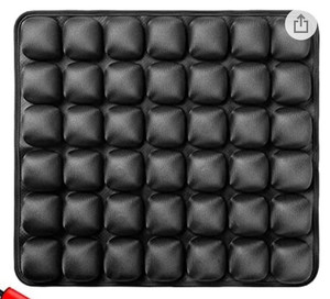 lot 15585 image: 3D Inflatable Seat Cushion Mosaic Cushion for Office Chair, Wheelchair, Cars, Home Living for Prolonged Sitting - Ideal Seat Cushion for Daily Use 17.7  x 15.7  (Grey)