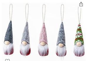 lot 15586 image: (Lot of 3) Dagueminer 5 Christmas Gnomes Decorations