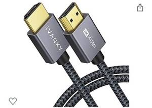 lot 15588 image: (Lot Of 2) 4K HDMI Cable 6.6 ft, ivanky High Speed 18Gbps HDMI 2.0 Cable