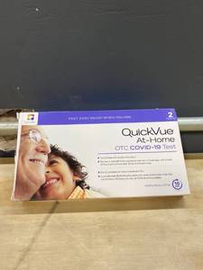 lot 15605 image: Quidel QuickVue at-Home Otc Covid-19 Test Kit, Self-Collected Nasal Swab Sample, 10 Minute Rapid Results