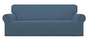 lot 15614 image: Easy-Going Stretch Sofa Slipcover Sofa Cover Furniture Protector (Sofa, Bluestone)