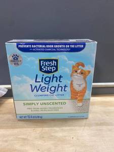lot 15619 image: Fresh Step - Simply Unscented Lightweight Litter - Clumping Cat Litter - 15.4lbs