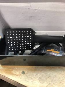 lot 16250 image: High Pressure Shower Head with Handheld,Homviva� 6 Spray Modes Detachable Shower Head with 70 Stainless Steel Shower Hose Adjustable Shower Arm Bracket,Square Shower Head with Matte Black Finish