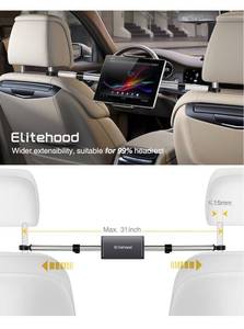 lot 16266 image: Elitehood Aluminum iPad Holder for Car, Back Seat Anti-Shake Car Tablet Holder, Adjustable Headrest iPad Car Mount for iPad Mini, iPad, iPad Air, iPad Pro 12.9 11, Switch, and 4-13in Tablets & Phones
