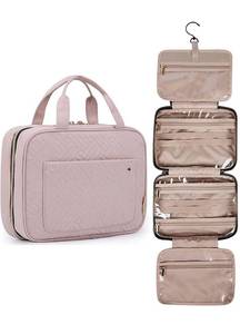 lot 16272 image: BAGSMART Toiletry Bag Travel Bag with Hanging Hook, Water-resistant Makeup Cosmetic Bag Travel Organizer for Accessories, Shampoo, Full Sized Container, Toiletries