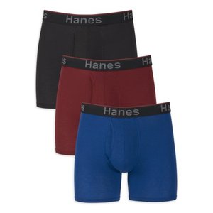 lot 16275 image: Hanes Mens Comfort Flex Fit Total Support Pouch Boxer Briefs, 3 Pack