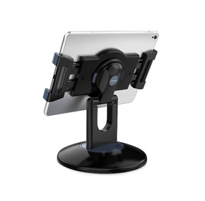 lot 19988 image: AboveTEK Retail Kiosk iPad Stand, 360° Rotating Commercial Tablet Stand, 6-13.5 Ipad Mini Pro-Business Tablet Holder, Swivel Design for Store POS Office Showcase Reception Kitchen Desktop (Black)