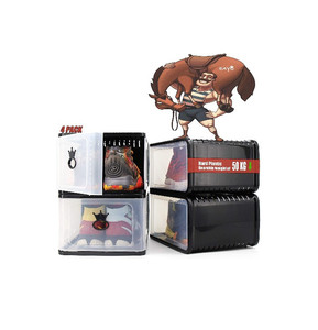 lot 19995 image: EAYO Shoe Storage Box Womens Mens Shoe Transparent Storage Box, Stackable Foldable Clear Window Storage for Sneaker Collection Shoe Container Organizer Space-Saving Closet, Set of 4 (Black)