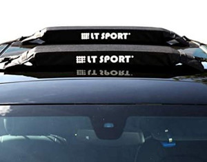 lot 26980 image: LT Sport Foldable Car Top Soft Roof Rack Pad Tie Down Straps Cross Bars Cargo Carrier