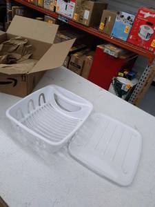 lot 26987 image: Sterlite plastic dish drying rack, White