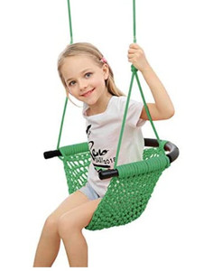 lot 26995 image: ROPECUBE Hand-Knitting Toddler Swing,Green