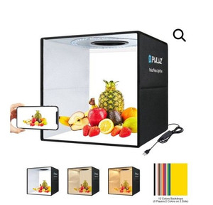 lot 27007 image: Puluz Tent box folding portable ring light Studio USB Photo Lighting, 40cm