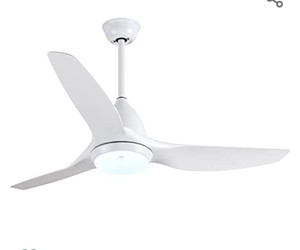 lot 27019 image: TCL 52-in White Ceiling Fan