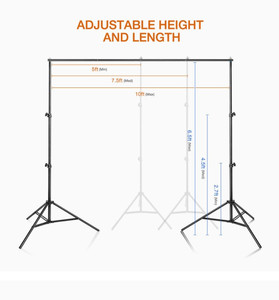 lot 27020 image: Yesker Photo Video Studio 10ft Adjustable Backdrop Stand Background Support