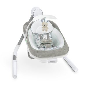 lot 27024 image: Ingenuity AnyWay Sway USB PowerAdapt Dual-Direction Portable Baby Swing,Spruce