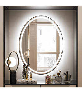 lot 27032 image: Lighted Oval Bathroom LED Mirror 24in. x 32in.