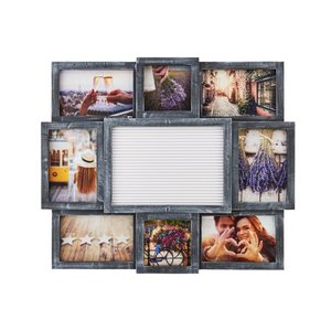 lot 27040 image: Melannco Frame 8 Opening with White Pin Board,Black