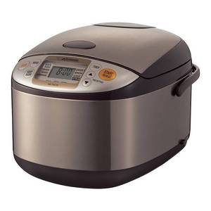 lot 27042 image: Zojirushi Micom 10-Cup Rice Cooker and Warmer,Stainless Brown