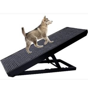 lot 27047 image: Slsy adjustable folding dog ramp,Black