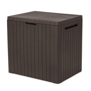 lot 27067 image: Keter City Box, 30 Gallon Deck Box,Resin Lawn and Garden Storage,Brown