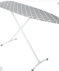 lot 27088 image: HOMZ Steel Ironing Board Contour, Grey Lattice