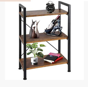 lot 27108 image: TomCare 3 tier Wood and metal bookshelf