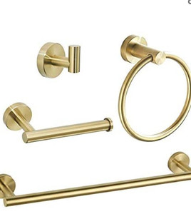 lot 27120 image: WEIKO Gold Bathroom Hardware, Bathroom Accessories Set