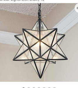 lot 27153 image: Modern Moravian Star Pendant Light