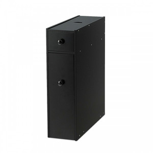lot 27156 image: Bathroom Cabinet Space Saver Storage Organizer, Black