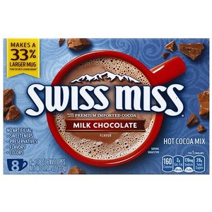 lot 27164 image: 12 boxes of Swiss Miss Hot Cocoa Mix Milk Chocolate 8ct, best by OCT 03 2023