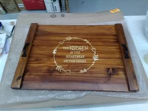 lot 27191 image: EOJO Noodle Board Gas Oven Stove Cover, Wooden