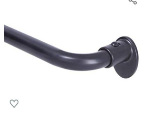 lot 27209 image: Eclipse Room Darkening Wrap Curtain Rod,Black
