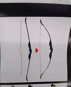 lot 27227 image: D and Q Archery Bow and 6 arrows,Black