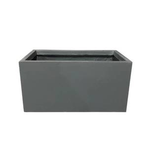 lot 27257 image: Rosemead Home and Garden Kante Lightweight Concrete Outdoor Square Planter,23in.,Charcoal