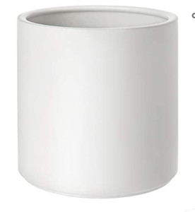 lot 27276 image: SONGMICS Ceramic Plant Pot, 10-Inch Planter, Flower, White