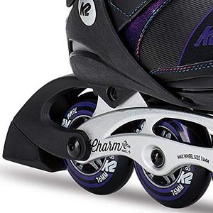 lot 27326 image: K2 Skate Charm Boa Alu Inline Skates, Black Purple, Size 1-5