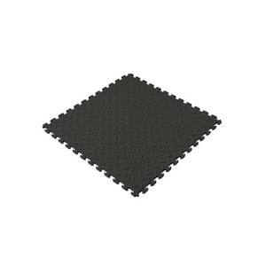 lot 27363 image: Husky Black PVC Garage Flooring Tile,6-Pack