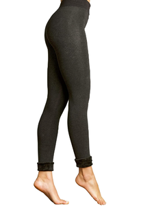 lot 27368 image: LEMON Womens Plush Fleece Lined Legging,ML, Espresso