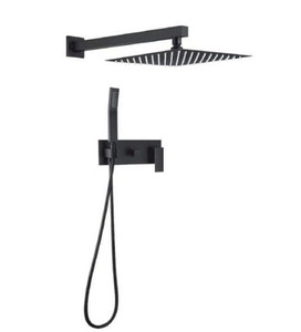 lot 27374 image: Matte Black Dual Shower Head