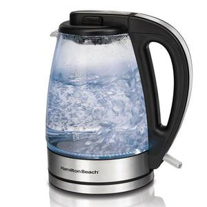 lot 27390 image: Hamilton Beach Kettle,Stainless Steel And Glass