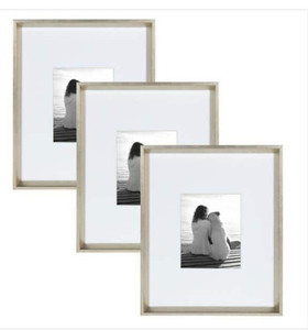 lot 27409 image: Kate and Laurel Calter 16in. x 20 in.,Matted to 8 in. x 10 in.Silver Picture Frame,Set of 3