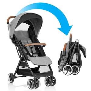 lot 58432 image: Evenflo Gold Otto Self Folding Stroller - GrayBlack