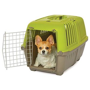 lot 58436 image: MidWest Homes for Pets Spree Travel Pet Carrier, Dog Carrier Features Easy Assembly and Not The Tedious Nut & Bolt Assembly of Competitors, Green, 24-Inch Small Dog Breeds (1424SPG)