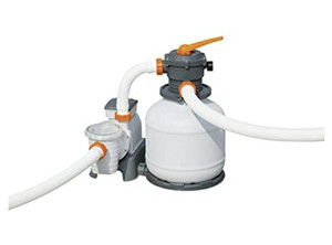lot 58453 image: Bestway Flowclear Sand Filter Pump  Compatible with Most Above Ground Swimming Pools