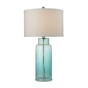 lot 58662 image: Seafoam Green Water Glass Table Lamp