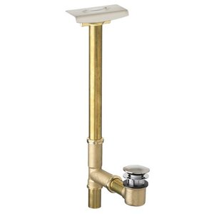 lot 58677 image: American Standard Max 1-12 in. Brass Deep Soak Drain in Brushed Nickel (Factory Sealed , Came As Is)