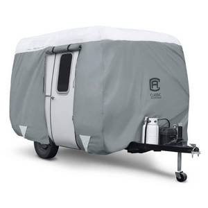 lot 58682 image: Classic Accessories Over Drive PolyPRO�3 Molded Fiberglass Travel Trailer Cover, Fits 11 - 13 Trailers