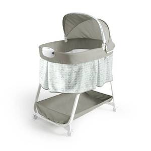 lot 59311 image: Ity by Ingenuity Snuggity Snug Portable Baby Bedside Bassinet with Soothing Vibrations - Nimbu factory sealed