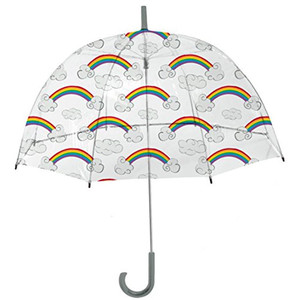 lot 59337 image: Rainbrella Kids Sky Collection Rainbows Umbrella, Clear