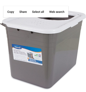 lot 59357 image: Petmate Top Entry Litter Cat Litter Box With Filter Lid To Clean Paws